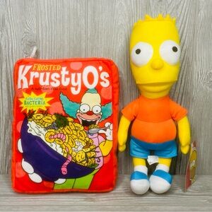 2019 Bart Simpson and Krusty-o’s plush pillow plush doll collectable toy factory